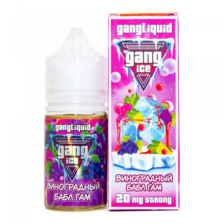 Жидкость Gang Ice Strong Ultra Salt - Виноградный Бабл Гам 30 мл (20 Ultra)