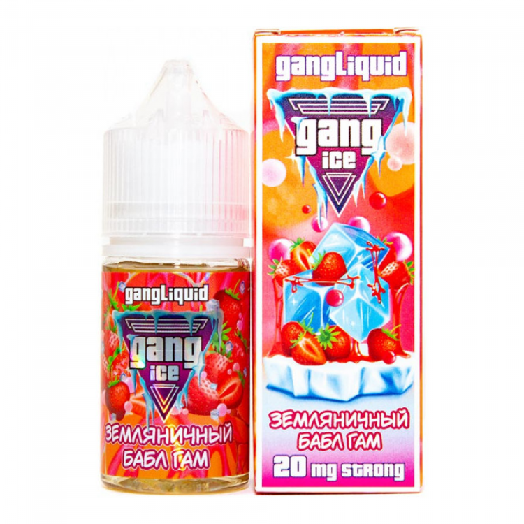 Жидкость Gang Ice Strong Ultra Salt - Земляничный Бабл Гам 30 мл (20 Ultra)