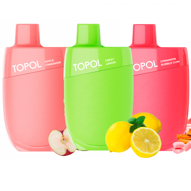 (М) Одноразовая электронная сигарета Topol 3500 - Черничный лед