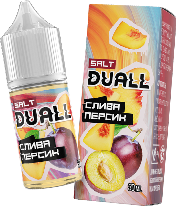 Жидкость DUALL Salt Light - Слива Персик 30 мл (20 мг)